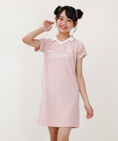 PINKHUNT（ピンクハント）の「PINKHUNT ピンクハント 2ラインスポーティ ワンピース 0596K（ワンピース・キッズ・ブラック/ベビーピンク・150cm/160cm/120cm/130cm/140cm）」の16枚目の写真