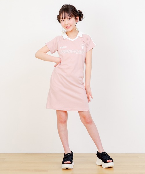 PINKHUNT（ピンクハント）の「PINKHUNT ピンクハント 2ラインスポーティ ワンピース 0596K（ワンピース・キッズ・ブラック/ベビーピンク・150cm/160cm/120cm/130cm/140cm）」の18枚目の写真