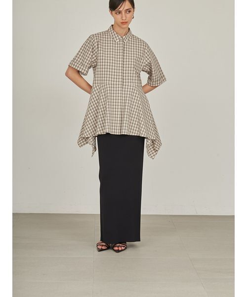 styling/（スタイリング）の「ペプラムシャツ（シャツ/ブラウス・レディース・ホワイト/ブラック/ベージュ・FREE）」の10枚目の写真