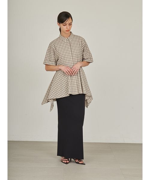 styling/（スタイリング）の「ペプラムシャツ（シャツ/ブラウス・レディース・ホワイト/ブラック/ベージュ・FREE）」の11枚目の写真