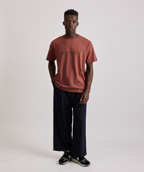 Saturdays NYC（サタデーズ ニューヨークシティ ）の「Pigment Dyed Surf SS Tee（Tシャツ/カットソー・メンズ・キナリ/ネイビー/レンガ・L/M/S/XL/X-SMALL）」の22枚目の写真