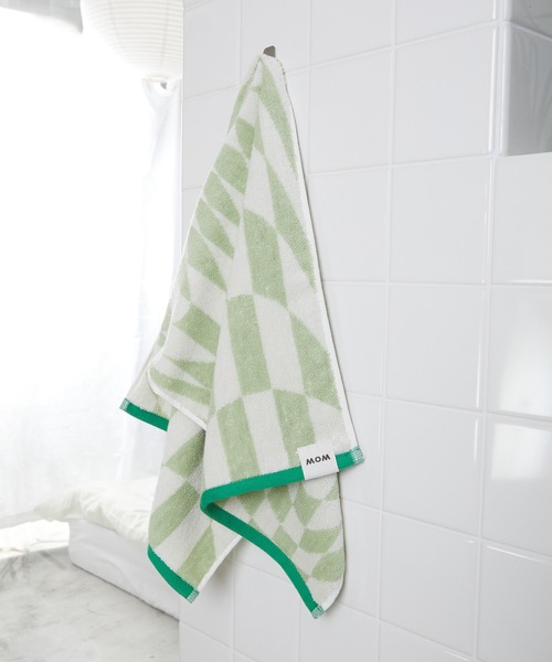 WITH OR WITHOUT（ウィズオアウィズアウト）の「CHECK FACE TOWEL/チェックフェイスタオル（タオル・メンズ・グリーン系その他/ブラック系その他・FREE）」の2枚目の写真