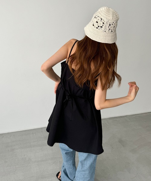 CANAL JEAN(キャナルジーン)の「Lakey Park クロシェ編みHAT(ハット・レディース・アイボリー・ONE SIZE)」の2枚目の写真