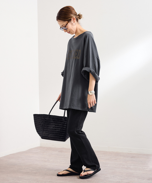 FRAMeWORK(フレームワーク)の「ブークレラッセルパンツ(その他パンツ・レディース・ブラック/ブラウン・36/38)」の4枚目の写真