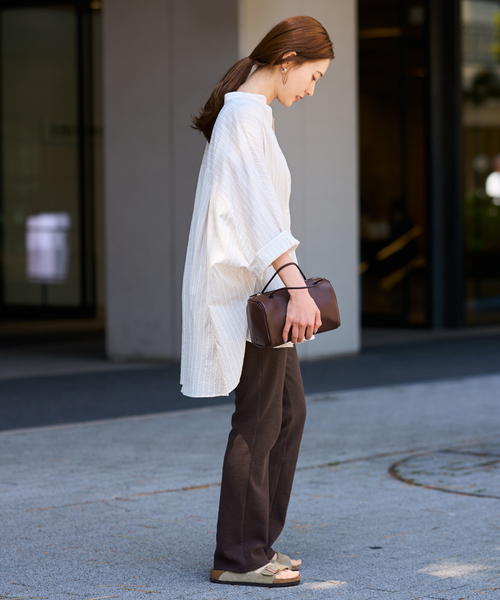 FRAMeWORK(フレームワーク)の「ブークレラッセルパンツ(その他パンツ・レディース・ブラック/ブラウン・36/38)」の12枚目の写真