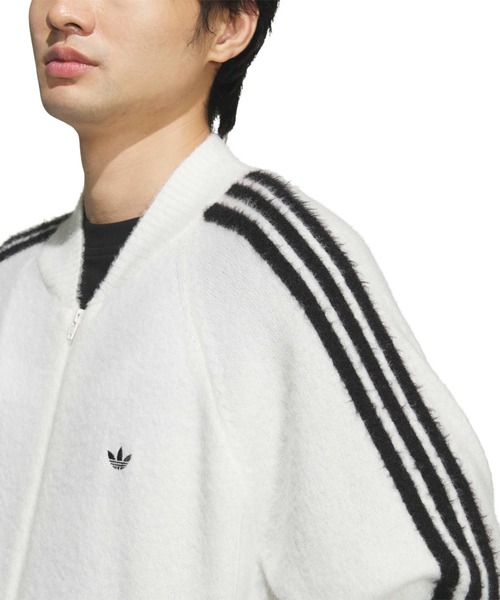 adidas(アディダス)の「adidas KNIT TRACK TOP A15 / アディダス ニット トラック トップ A15(ニット/セーター・メンズ・ホワイト・M/S/XXL/XL/L)」の2枚目の写真