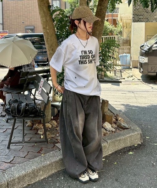 Chikashitsu +（チカシツプラス）の「【Chikashitsu +】leopard damage cap / 【チカシツプラス】レオパードダメージキャップ（キャップ・メンズ・ベージュ/チャコール・ONE SIZE）」の14枚目の写真