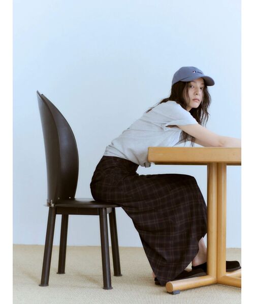 Ungrid（アングリッド）の「チェックアイラインスカート（スカート・レディース・ネイビー/ブラウン・MEDIUM/SMALL）」の10枚目の写真