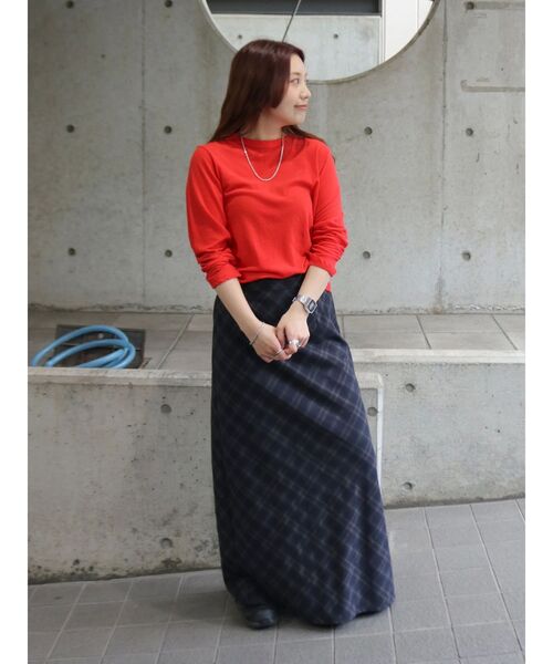 Ungrid（アングリッド）の「チェックアイラインスカート（スカート・レディース・ネイビー/ブラウン・MEDIUM/SMALL）」の19枚目の写真