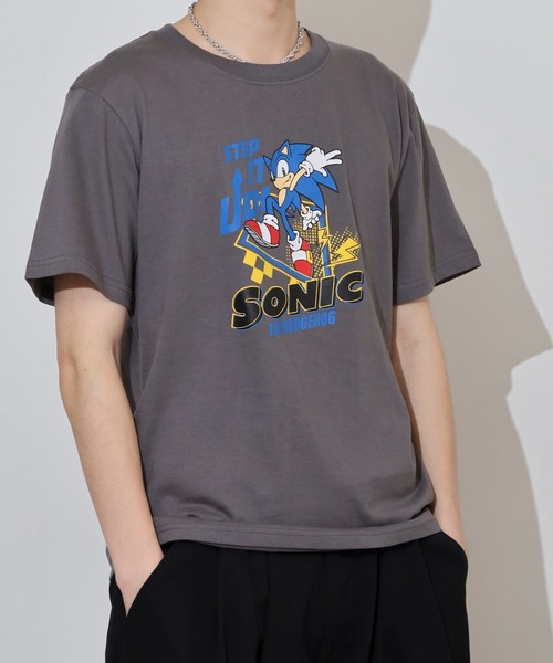 SEGA(セガ)の「ソニック天竺半袖Tシャツ(Tシャツ/カットソー・メンズ・ブルーグレー/ブラック/杢グレー/チャコール/サックスブルー系/ホワイト・L/M/LL)」の19枚目の写真