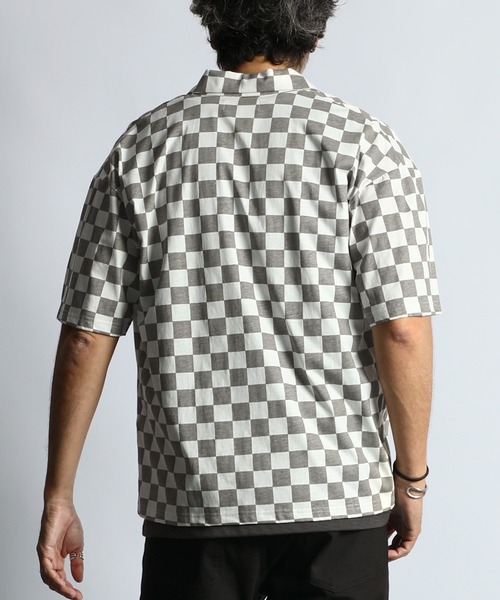 The DUFFER of ST.GEORGE(ザダファーオブセントジョージ)の「CHECKER FLAG S/S SHIRT:チェッカーフラッグ 半袖シャツ(シャツ/ブラウス・メンズ・ベージュ/グレー・MEDIUM/LARGE)」の13枚目の写真