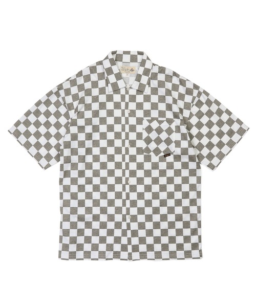 The DUFFER of ST.GEORGE(ザダファーオブセントジョージ)の「CHECKER FLAG S/S SHIRT:チェッカーフラッグ 半袖シャツ(シャツ/ブラウス・メンズ・ベージュ/グレー・MEDIUM/LARGE)」の12枚目の写真