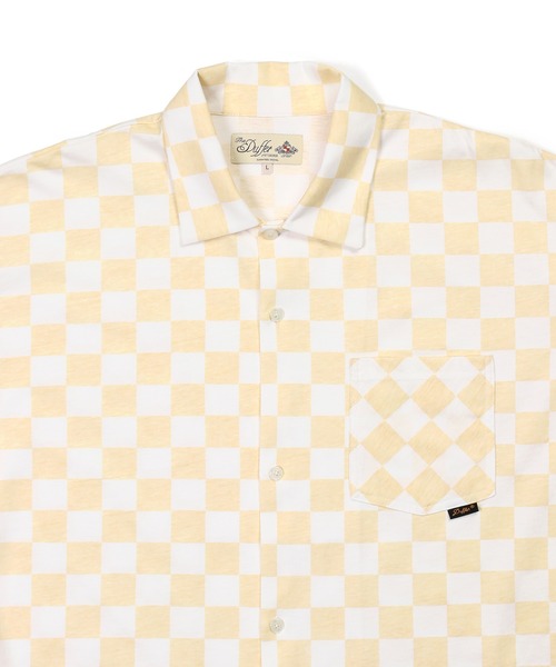 The DUFFER of ST.GEORGE(ザダファーオブセントジョージ)の「CHECKER FLAG S/S SHIRT:チェッカーフラッグ 半袖シャツ(シャツ/ブラウス・メンズ・ベージュ/グレー・MEDIUM/LARGE)」の9枚目の写真