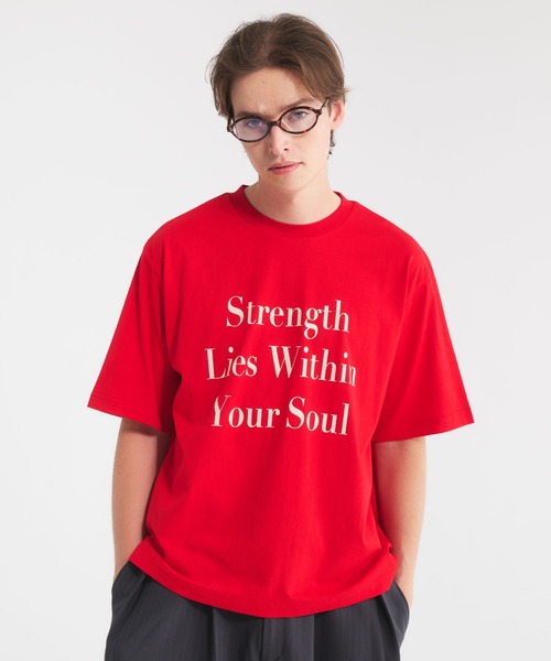 Regen Glanz(レーゲングランツ)の「logo color T-shirt/ロゴカラーTシャツ(Tシャツ/カットソー・メンズ・ライトホワイト/ネイビー/ブラック/レッド・LARGE/MEDIUM/SMALL)」の4枚目の写真