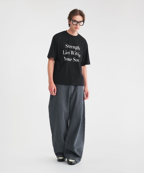 Regen Glanz(レーゲングランツ)の「logo color T-shirt/ロゴカラーTシャツ(Tシャツ/カットソー・メンズ・ライトホワイト/ネイビー/ブラック/レッド・LARGE/MEDIUM/SMALL)」の9枚目の写真