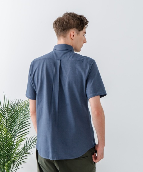 Blue Standard (ブルースタンダード)の「【Blue Standard:ブルースタンダード】吸水速乾 イージーケア ピンポイント消臭 アルティマニットシャツ(シャツ/ブラウス・メンズ・ホワイト/ネイビー/グレー/インディゴブルー/ダークネイビー/サックスブルー/オフホワイト/ブルー・MEDIUM/LARGE/X-LARGE)」の22枚目の写真