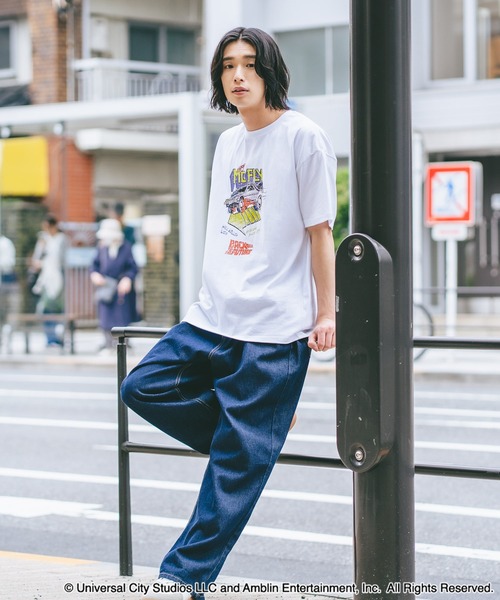 UNIIT(ユニット)の「【ユニバーサル・ピクチャーズ】「BACK TO THE FUTURE」「E.T」オリジナルデザイン Tシャツ ドロップショルダー ビッグシルエット ユニセックス(Tシャツ/カットソー・メンズ・ブラック系その他/ホワイト系その他2/ブラック系その他2/ブルー系その他・MEDIUM/LARGE/X-LARGE)」の10枚目の写真