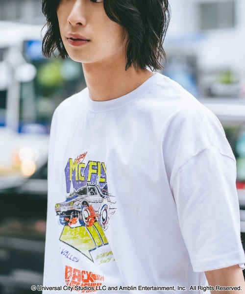 UNIIT(ユニット)の「【ユニバーサル・ピクチャーズ】「BACK TO THE FUTURE」「E.T」オリジナルデザイン Tシャツ ドロップショルダー ビッグシルエット ユニセックス(Tシャツ/カットソー・メンズ・ブラック系その他/ホワイト系その他2/ブラック系その他2/ブルー系その他・MEDIUM/LARGE/X-LARGE)」の6枚目の写真