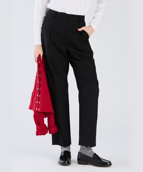 コットン タックパンツ