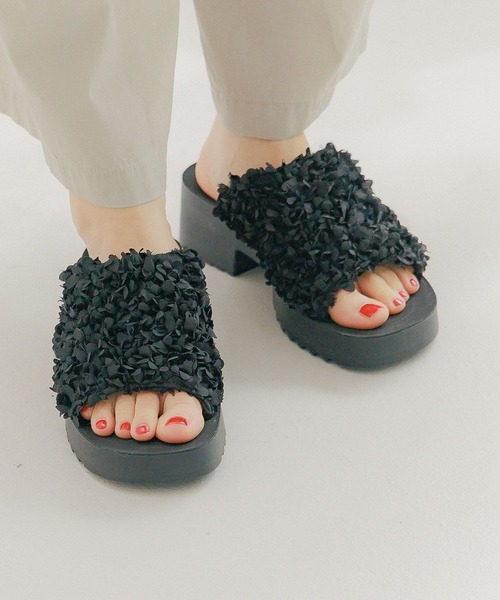 セール】オリジナルふわふわヒールサンダル（サンダル）｜niko