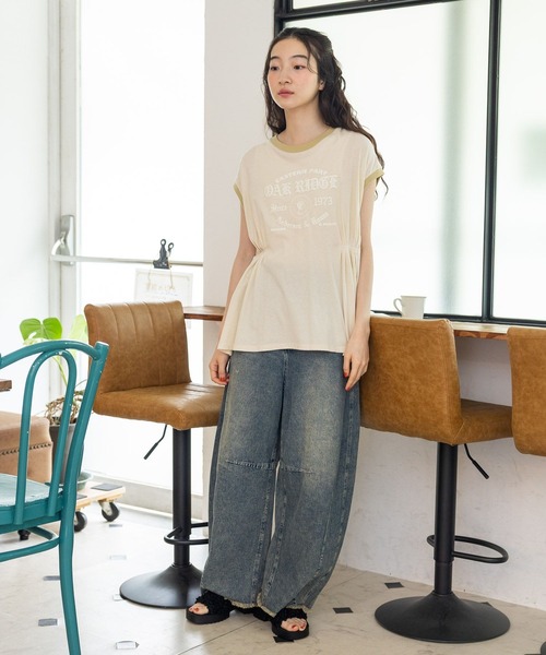 niko and...（ニコアンド）の「オリジナルふわふわヒールサンダル（サンダル・レディース・オレンジ/ブラック・MEDIUM/LARGE）」の3枚目の写真