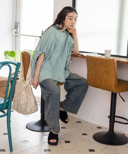 niko and...（ニコアンド）の「オリジナルふわふわヒールサンダル（サンダル・レディース・オレンジ/ブラック・MEDIUM/LARGE）」の4枚目の写真