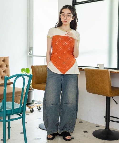 niko and...（ニコアンド）の「オリジナルふわふわヒールサンダル（サンダル・レディース・オレンジ/ブラック・MEDIUM/LARGE）」の5枚目の写真