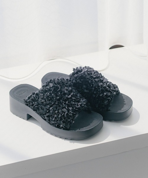 niko and...（ニコアンド）の「オリジナルふわふわヒールサンダル（サンダル・レディース・オレンジ/ブラック・MEDIUM/LARGE）」の9枚目の写真