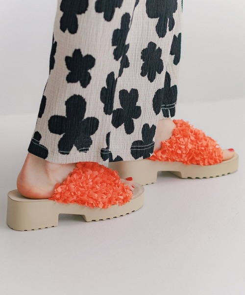 niko and...（ニコアンド）の「オリジナルふわふわヒールサンダル（サンダル・レディース・オレンジ/ブラック・MEDIUM/LARGE）」の13枚目の写真
