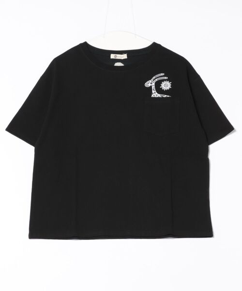 BARNDOOR(バーンドア)の「(BD)【BARNDOOR】アニマル プリント 胸ポケット付き Tシャツ(Tシャツ/カットソー・レディース・ホワイト系1/ホワイト系2/ブラック系2・FREE)」の3枚目の写真