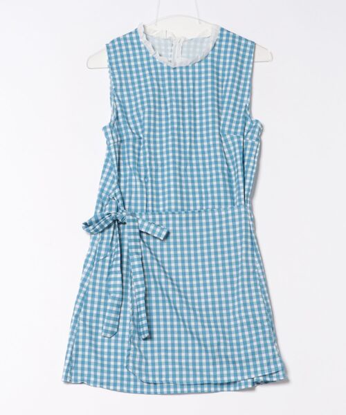 urge:(アージコロン )の「【URGE:】チェック柄 ノースリーブ ミニ丈 ワンピース(ワンピース・レディース・ブルー・X-LARGE/LARGE/MEDIUM/SMALL)」の6枚目の写真