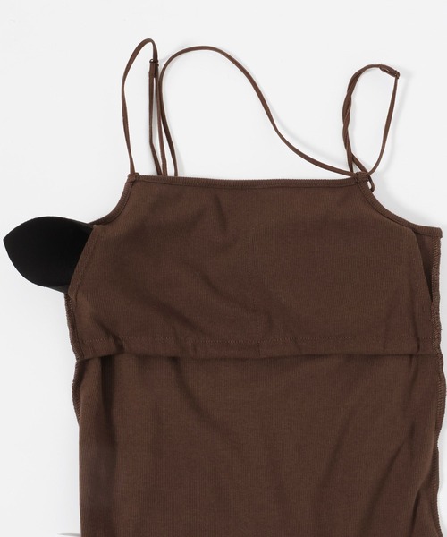 HARE(ハレ)の「2WAYカップツキキャミ(HARE)(キャミソール・レディース・グレー/ブラック/ブラウン・FREE)」の7枚目の写真