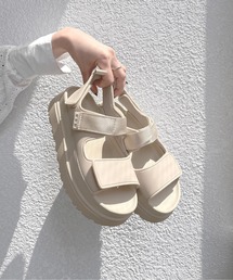 MAMIAN | 厚底 ラバー スポーツサンダル（5.0cmヒール）(サンダル)