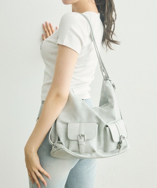 TITTY&CO.(ティティーアンドコー)の「3Wayショルダーバッグ(ショルダーバッグ・レディース・アイボリー/ブラック/ブルーグレー/ブラウン/キャメル/ピンク・FREE)」の3枚目の写真