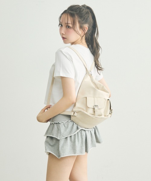 TITTY&CO.(ティティーアンドコー)の「3Wayショルダーバッグ(ショルダーバッグ・レディース・アイボリー/ブラック/ブルーグレー/ブラウン/キャメル/ピンク・FREE)」の10枚目の写真