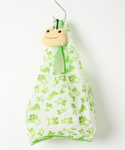 salle de bal（サルデバル）の「【 かえるのピクルス / pickles the frog 】フェイスぬいぐるみエコバッグ　NJI（エコバッグ/サブバッグ・レディース・ベージュ/グリーン・FREE）」の2枚目の写真