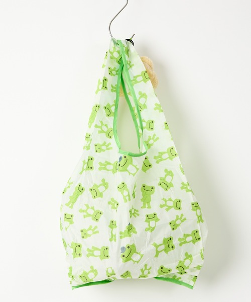 salle de bal（サルデバル）の「【 かえるのピクルス / pickles the frog 】フェイスぬいぐるみエコバッグ　NJI（エコバッグ/サブバッグ・レディース・ベージュ/グリーン・FREE）」の5枚目の写真