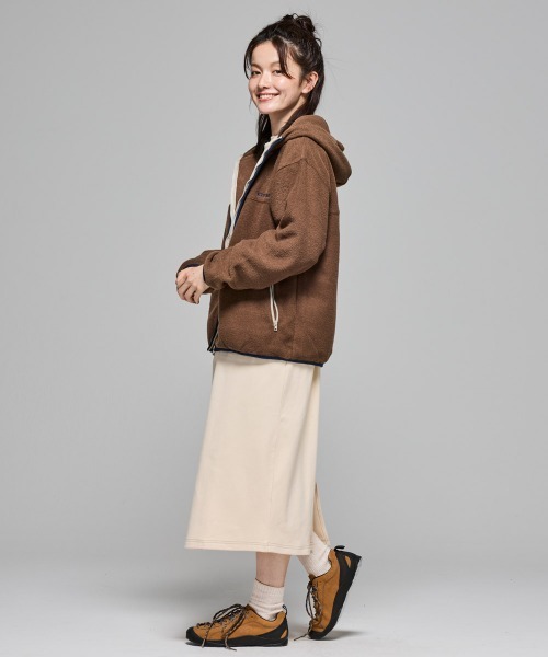 KRIFF MAYER Lady's Collection（クリフメイヤーレディースコレクション）の「【軽い･暖かい･柔らかい】ブークレジップパーカー（パーカー・レディース・カラフル/ブラウン/サンドベージュ/ブラック・LARGE/MEDIUM）」の21枚目の写真