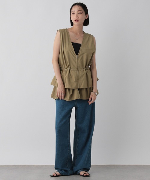 LOWRYS FARM（ローリーズファーム）の「マルチＷＡＹフリルベスト　 575251（ベスト・レディース・ブラウン/ブラック/アイボリー・FREE）」の5枚目の写真