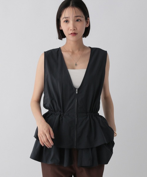 LOWRYS FARM（ローリーズファーム）の「マルチＷＡＹフリルベスト　 575251（ベスト・レディース・ブラウン/ブラック/アイボリー・FREE）」の7枚目の写真