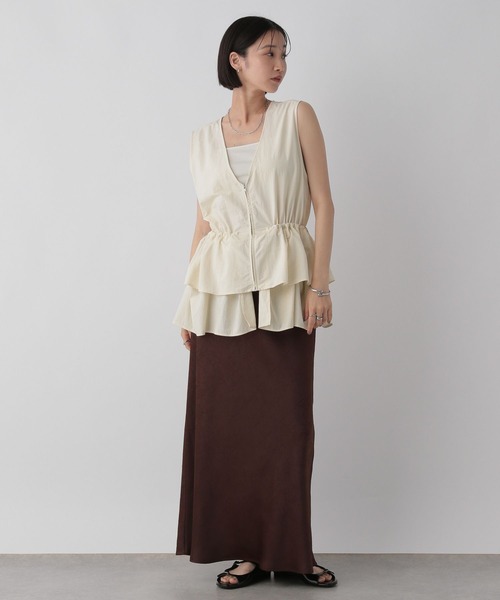 LOWRYS FARM（ローリーズファーム）の「マルチＷＡＹフリルベスト　 575251（ベスト・レディース・ブラウン/ブラック/アイボリー・FREE）」の22枚目の写真