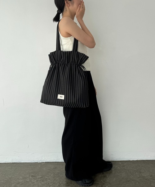 セール】【ZOZO限定】Stripe logo tote bag / ストライプロゴトート