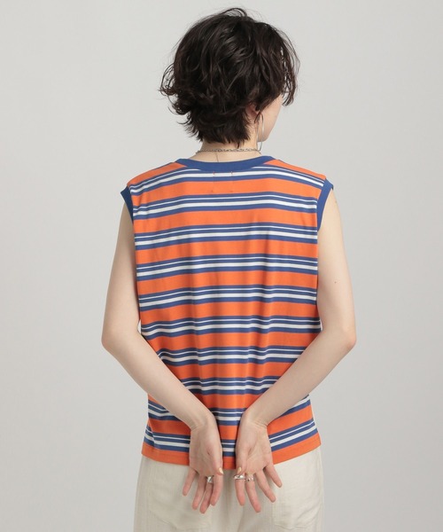 GEORGE'S（ジョージズ）の「ノースリーブプルオーバー（Tシャツ/カットソー・レディース・オレンジ系/ブルー系/ブラック/グレー/オフホワイト・MEDIUM/SMALL）」の9枚目の写真