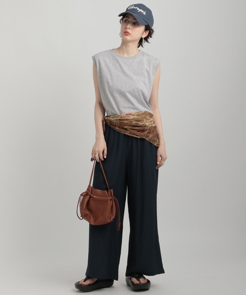 GEORGE'S（ジョージズ）の「ノースリーブプルオーバー（Tシャツ/カットソー・レディース・オレンジ系/ブルー系/ブラック/グレー/オフホワイト・MEDIUM/SMALL）」の12枚目の写真