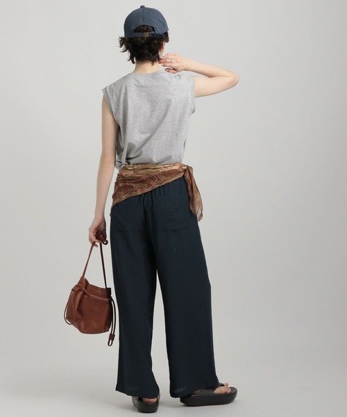 GEORGE'S（ジョージズ）の「ノースリーブプルオーバー（Tシャツ/カットソー・レディース・オレンジ系/ブルー系/ブラック/グレー/オフホワイト・MEDIUM/SMALL）」の14枚目の写真