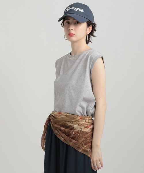 GEORGE'S（ジョージズ）の「ノースリーブプルオーバー（Tシャツ/カットソー・レディース・オレンジ系/ブルー系/ブラック/グレー/オフホワイト・MEDIUM/SMALL）」の17枚目の写真