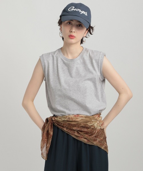 GEORGE'S（ジョージズ）の「ノースリーブプルオーバー（Tシャツ/カットソー・レディース・オレンジ系/ブルー系/ブラック/グレー/オフホワイト・MEDIUM/SMALL）」の18枚目の写真