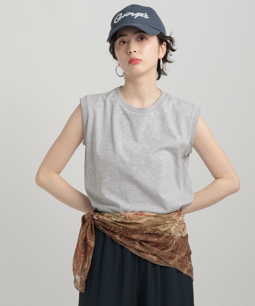 GEORGE'S（ジョージズ）の「ノースリーブプルオーバー（Tシャツ/カットソー・レディース・オレンジ系/ブルー系/ブラック/グレー/オフホワイト・MEDIUM/SMALL）」の19枚目の写真