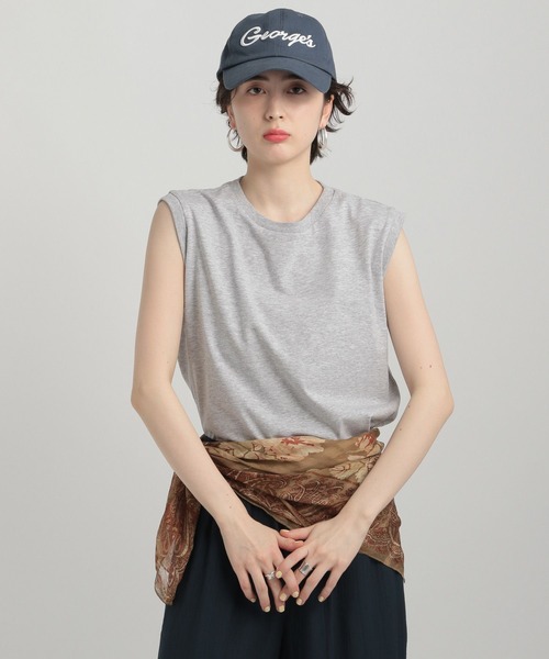 GEORGE'S（ジョージズ）の「ノースリーブプルオーバー（Tシャツ/カットソー・レディース・オレンジ系/ブルー系/ブラック/グレー/オフホワイト・MEDIUM/SMALL）」の20枚目の写真