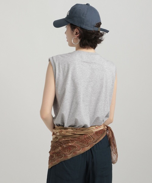 GEORGE'S（ジョージズ）の「ノースリーブプルオーバー（Tシャツ/カットソー・レディース・オレンジ系/ブルー系/ブラック/グレー/オフホワイト・MEDIUM/SMALL）」の21枚目の写真